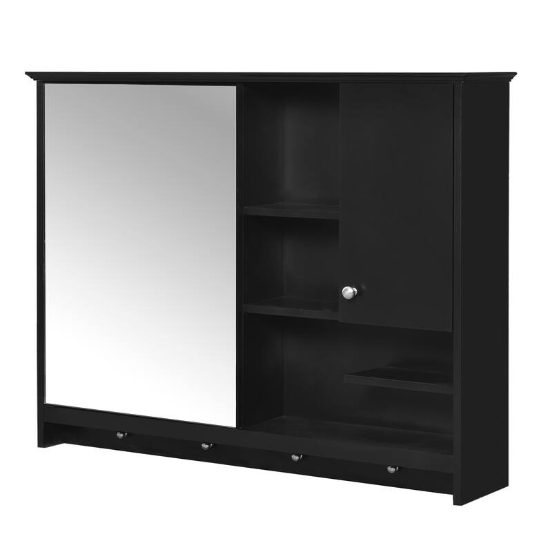 Roomfitters 36" Wall Mounted Medicine Cabinet, Mirror Cabinet with Adjustable Shelf, Bathroom Storage Organizer