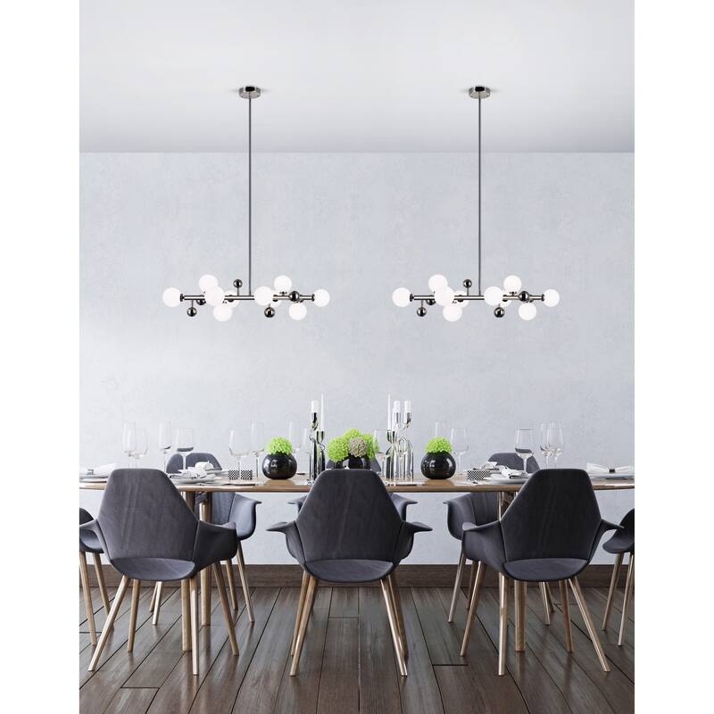 Element 10 Light Chandelier With Polished Nickel Finish - Polished Nickel