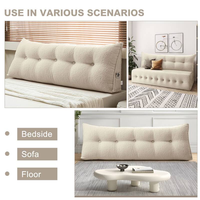 Triangular Bed Rest Wedge Headboard Pillow Back Support Reading Pillow