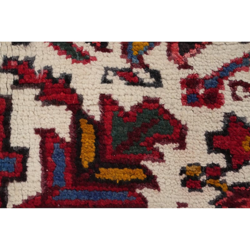 Hand Knotted Oriental 100% Wool Carpet Traditional Medallion Red Heriz Area Rug - 12' 7'' X 9' 8''