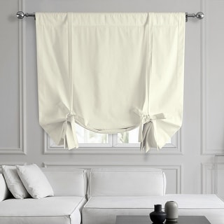 Exclusive Fabrics Solid Cotton Tie-Up Window Shade (1 Panel)