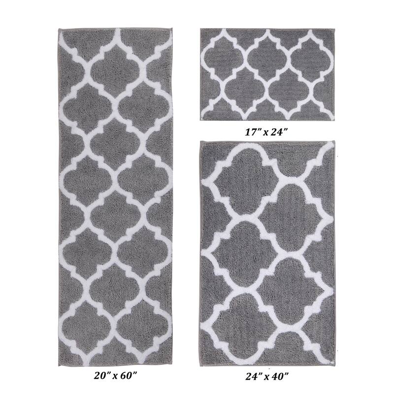 Better Trends Marrakesh Reversible 100% Polyester Tufted Bathroom Rugs – Ultra Soft, Water Absorbent, Machine Washable Bath Mats