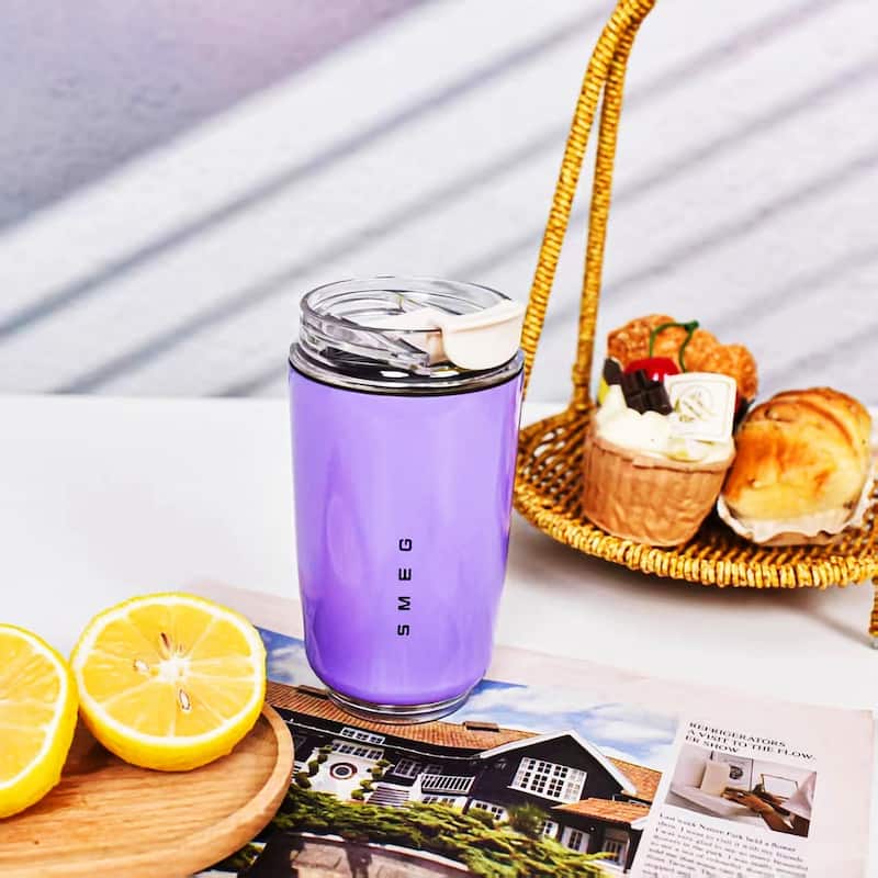 12OZ Smeg Stainless Steel Insulated Vacuum Coffee Wall Travel Mug