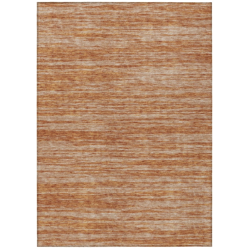Machine Washable Indoor/ Outdoor Casual Ombre Chantille Rug