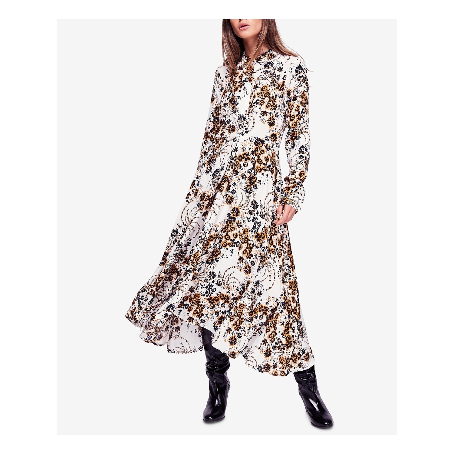 Long Sleeve Maxi Shirt Dress Dress 