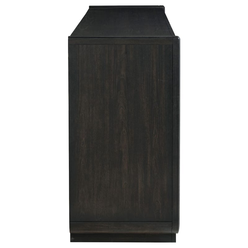 Leandro 8-drawer Bedroom Dresser with Mirror Burnished Black