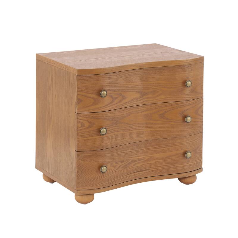 Christopher Knight Home - Modern Minimalist 23.62" Nightstand with Roller Glide Drawers & Solid Wood Legs, Versatile Home Use