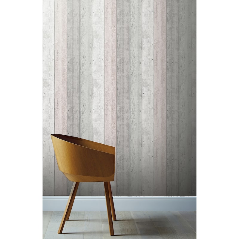 Arthouse Forrest Blush Wood Plank Wallpaper