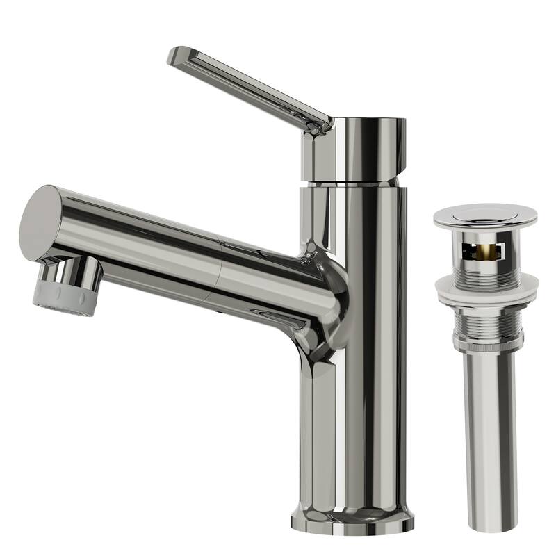 Single Handle Single Hole Bathroom Faucet with Pop‑Up Drain