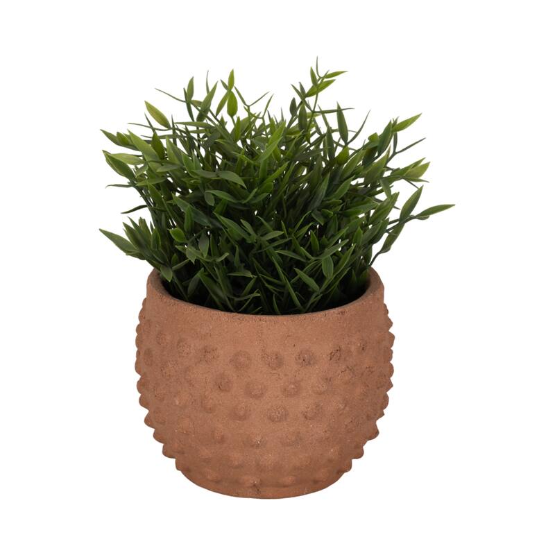 Sagebrook Home 6" Terracotta Bubble Planter, Natural, Round