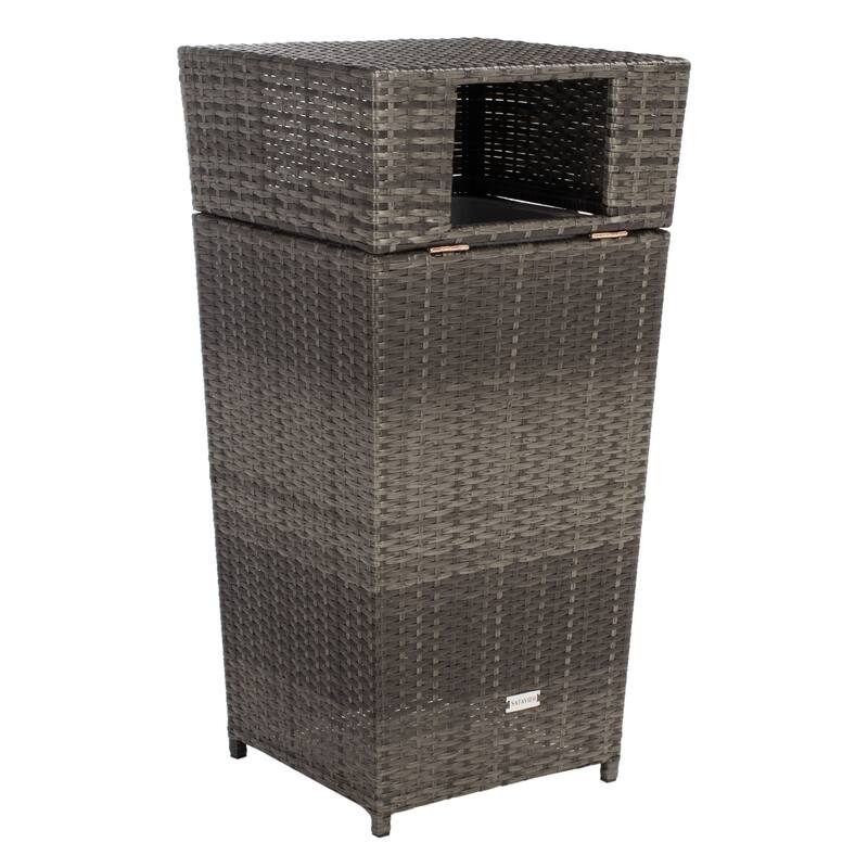 SAFAVIEH Outdoor Mazeli Trash Bin (Fully Assembled)