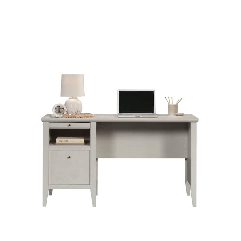 Wood Versatile Desk with 2 Drawers, Light Gray