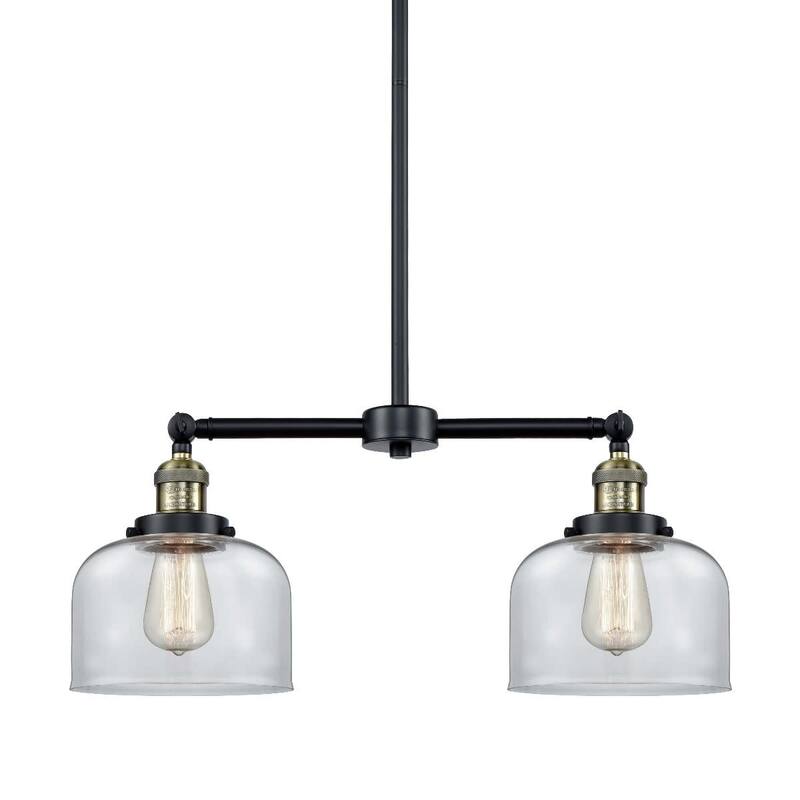 Innovations Lighting Large Bell 2 Light 24" Wide Linear Chandelier
