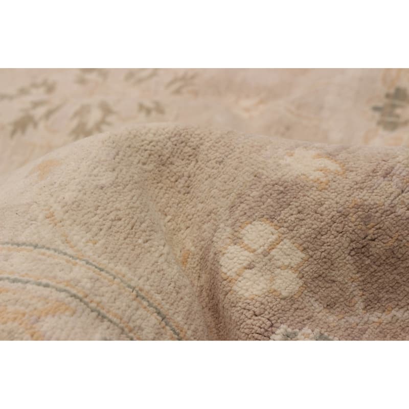 ECARPETGALLERY Hand-knotted Peshawar Finest Tan Wool Rug - 7'9 x 10'6