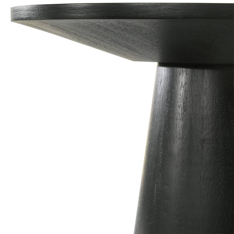 20" Round Console Table- Black - N/A
