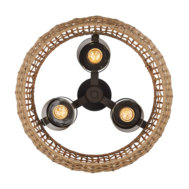 Piper 3-Light Outdoor Semi-flush
