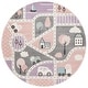preview thumbnail 42 of 52, SAFAVIEH Carousel Kids Mihaila Neighborhood Rug 6'7" Round - Grey/Pink - Round