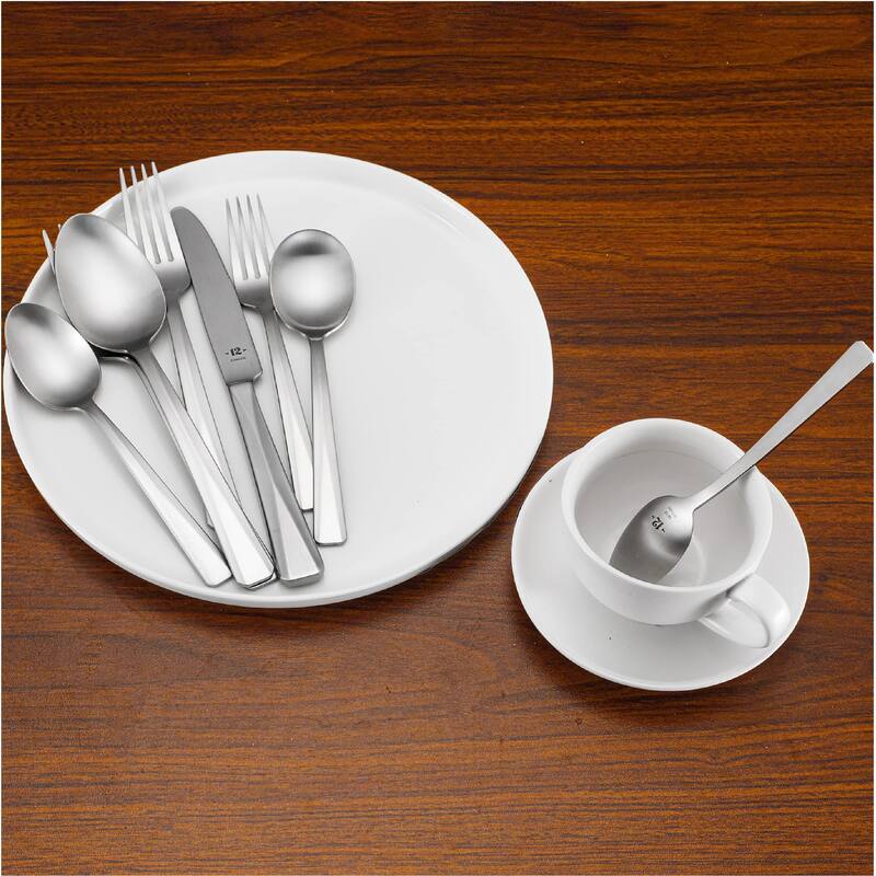 Table 12 50 Piece Flatware Set, Stainless Steel Kitchen Utensils Set