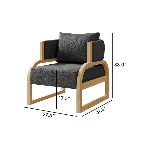 Corvus Danzig Teddy Fabric 1-Piece Accent Chair