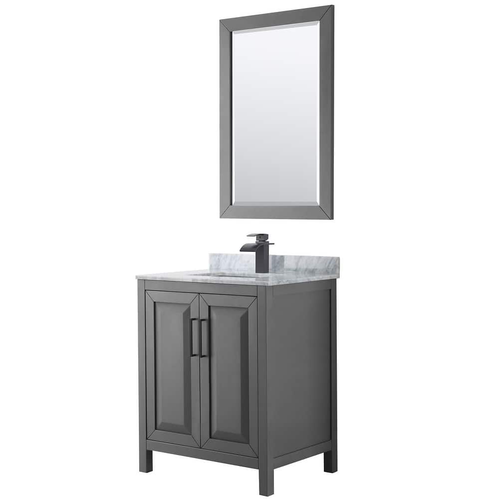 Wyndham Collection Daria 30" Free Standing Single Vanity Set with MDF