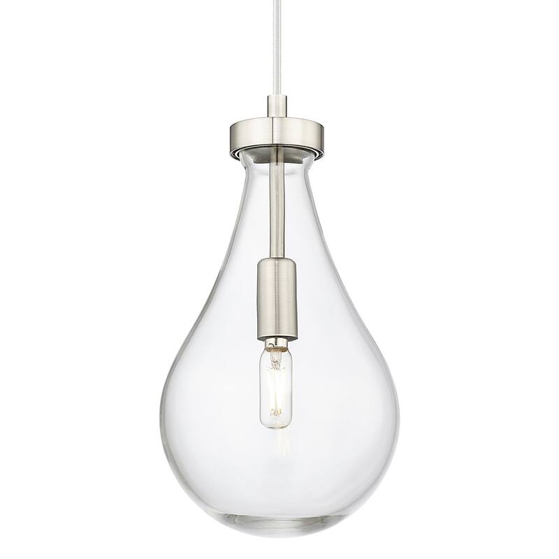 Innovations Lighting 451-1P-G451-7CL Owego 7" Wide Mini Pendant with - Satin Nickel