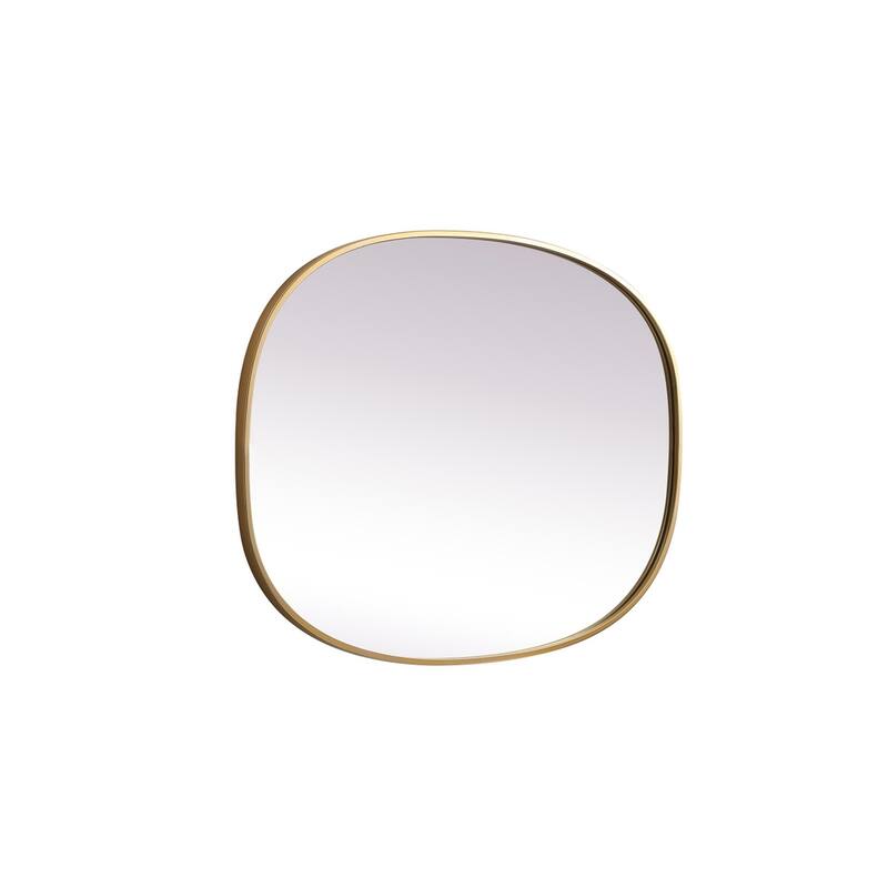 Indigo Home Metal Frame Oval Mirror 27x36 Inch