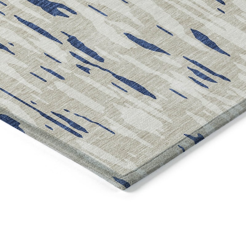 HomeRoots Abstract Transitional Rectangle Outdoor Rug