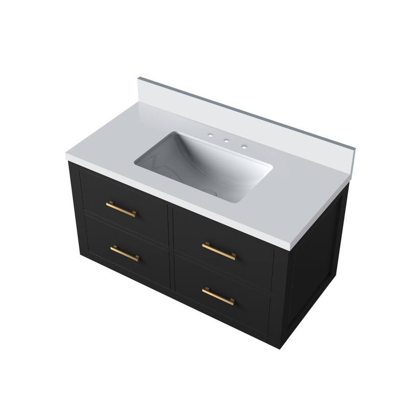 Castor Bath Vanity with Quartz Top and Sink