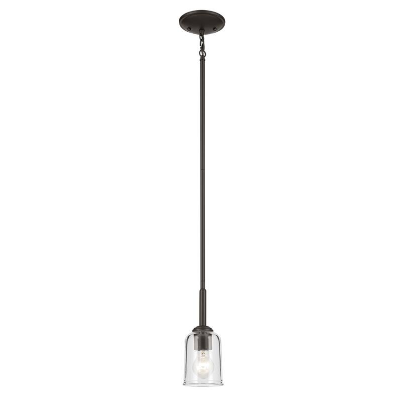Kichler Lighting Shailene 1-Light Mini Pendant Light with Clear Glass - Olde Bronze