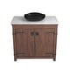 preview thumbnail 62 of 61, Lido 36" Freestanding Single Bathroom Vanity Set No Faucet Hole - Chestnut/Abyss