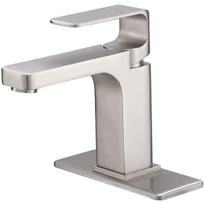Single Handle Bathroom Faucet with Pop-up Drain 1 Hole Brass Modern Bathroom Sink Basin Vanity Faucets