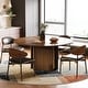 preview thumbnail 4 of 5, 59.05"W Round Wooden Dining Table Modern Mid-Century Style