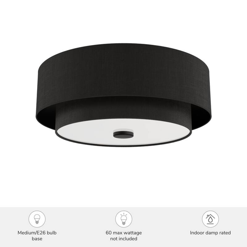 Hunter + Jasmine Roth Brookside 2-Light Flush Mount Ceiling Light - Hallway, Bathroom, Entry, Laundry - Transitional - Designer!