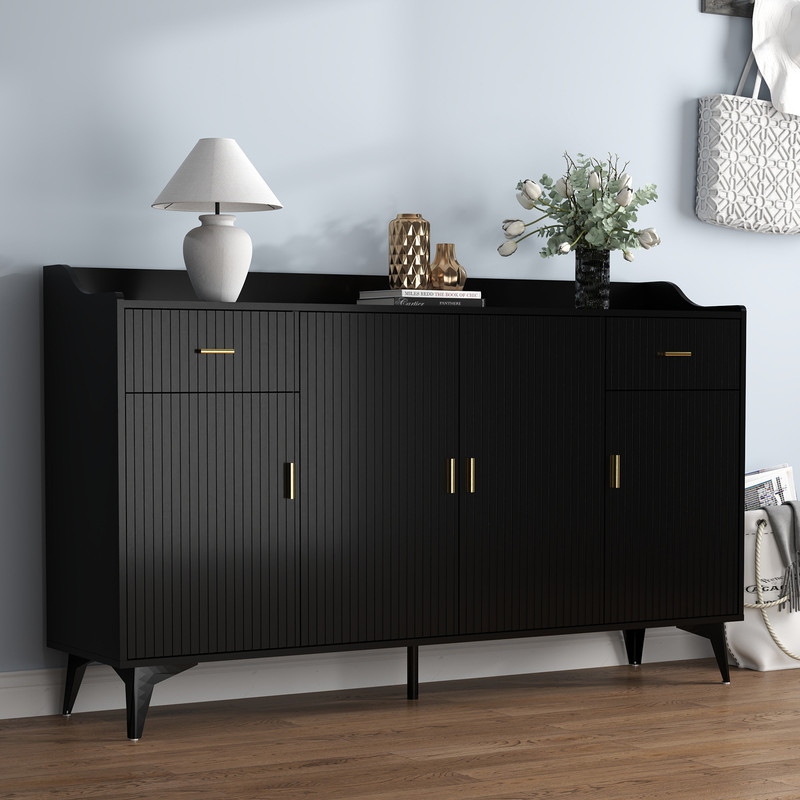Black accent storage hot sale cabinet