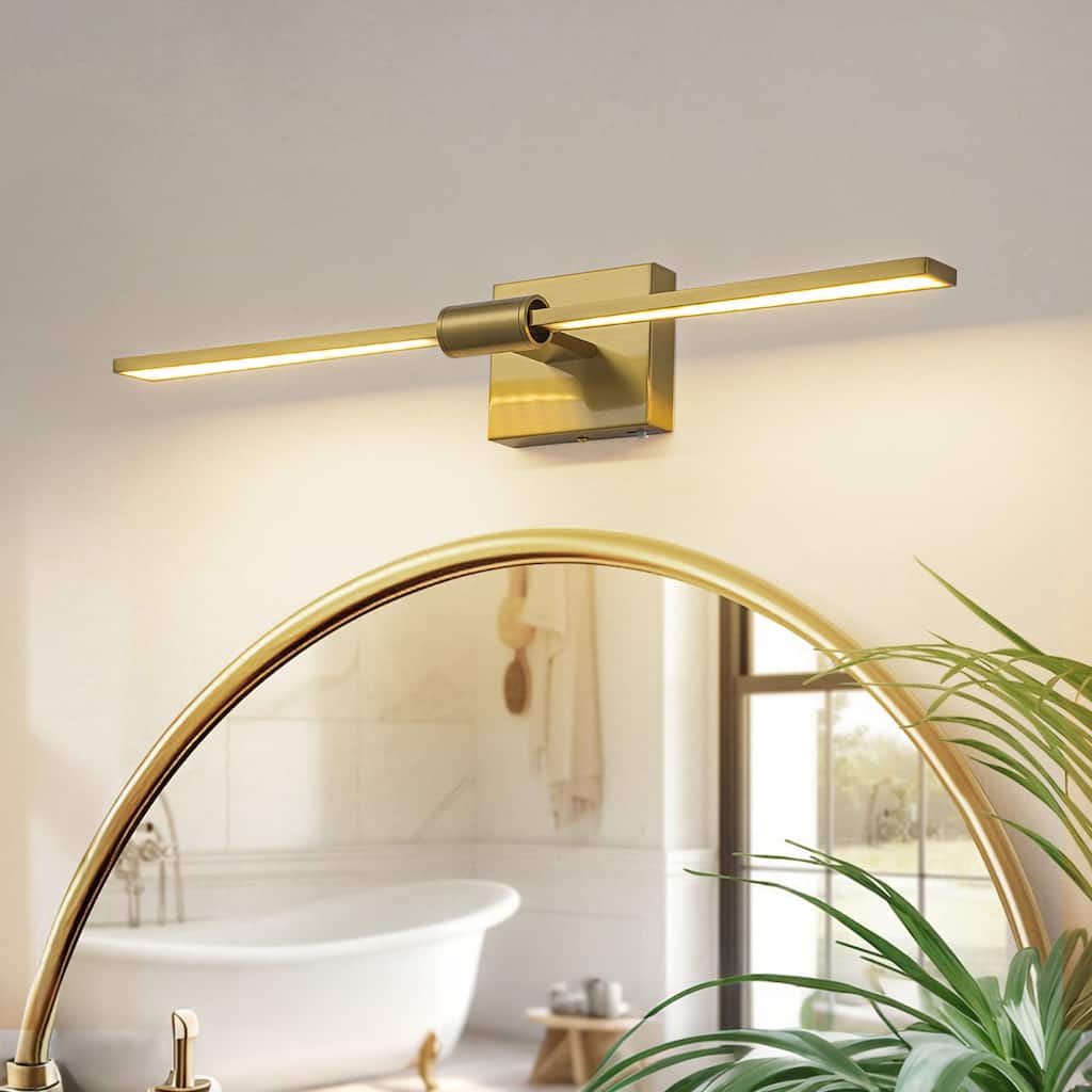 2-Light LED Modern Rotatable Vanity Light for Bathroom
