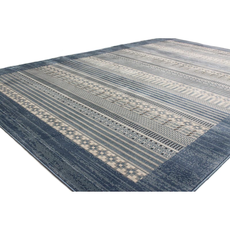 Bashian Lennon Light Blue Transitional Area Rug