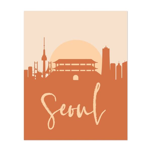 Seoul South Korea Maps City Cityscape Coordinates Art Print/Poster