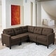 preview thumbnail 11 of 20, Emmie Mid-century Modern 5-piece Sectional Sofa Set by Christopher Knight Home