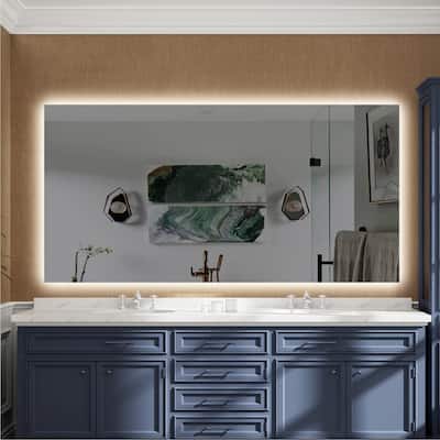 Wall Mounted Back Light Bathroom Frameless LED Mirror With Anti- Fog And Memory Function