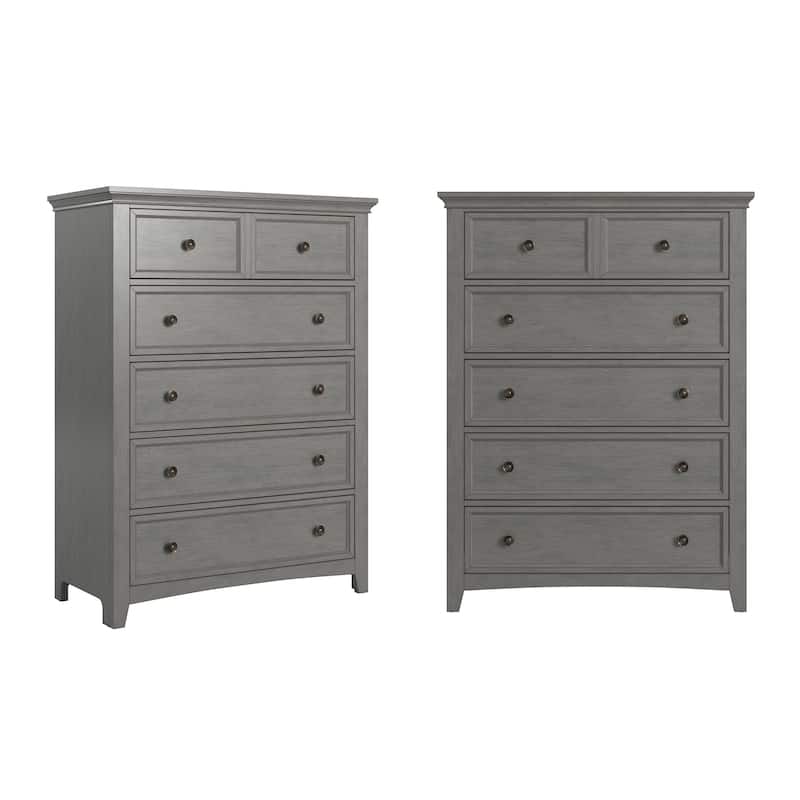 Varenna 5-Drawer Wood Modular Storage Chest - Grey