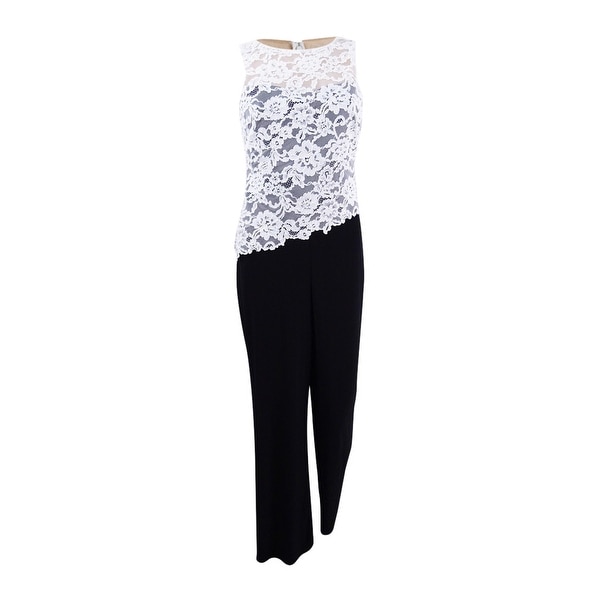 ralph lauren jumpsuit black and white