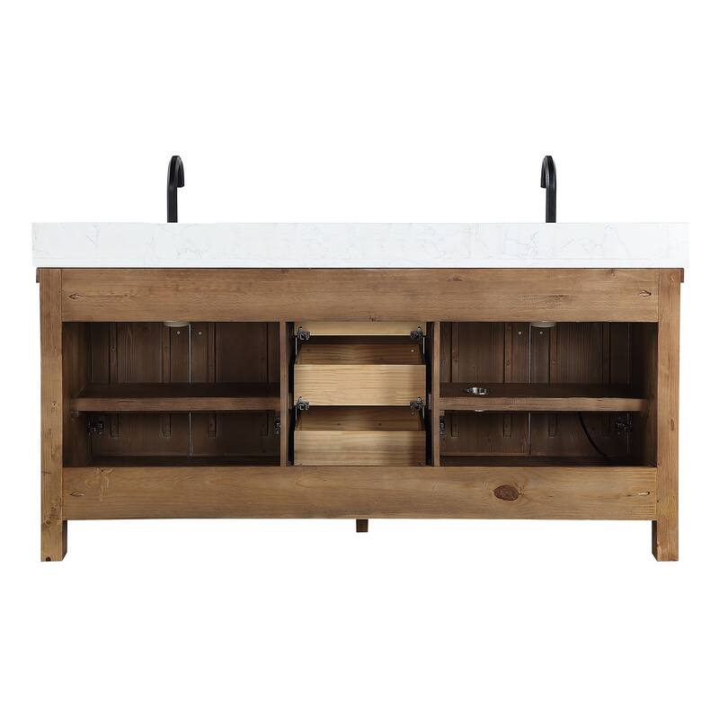 Javier Bath Vanity with Composite Stone Top without Mirror