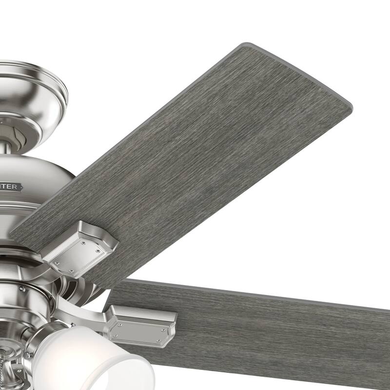 Hunter 44" Crystal Peak Ceiling Fan with LED Light Kit and Pull Chain, Casual, Transitional