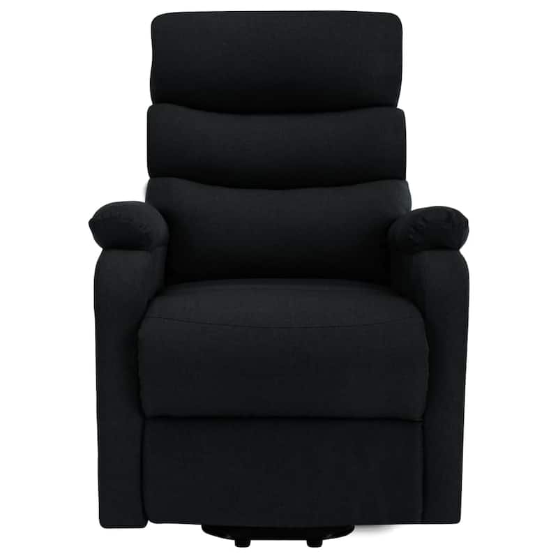 vidaXL Power Lift Massage Recliner Black Fabric - 28.7" x 35.6" x 40.4"