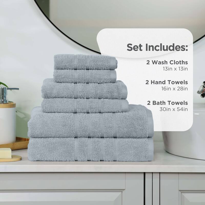 Martex Ultimate Performance Cotton Low-Lint Soft Absorbent Towel Set