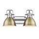 preview thumbnail 2 of 6, Golden Lighting Duncan 2 Light 17" Wide Bathroom Vanity Light