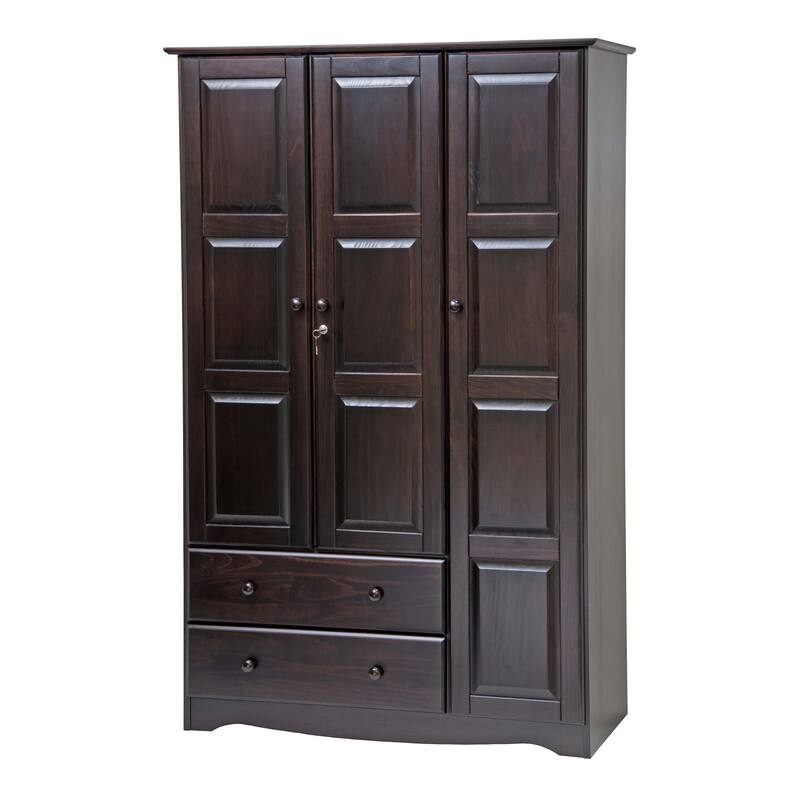 Palace Imports 100% Solid Wood Grand Wardrobe Armoire