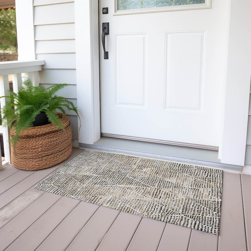 Machine Washable Indoor/ Outdoor Chantille Modern Diamonds Rug