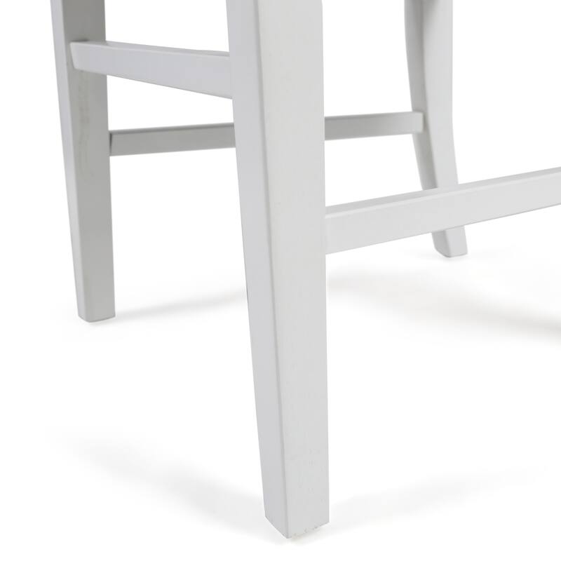 Set of 2 Dining Chair Lounge Chair w/X-Shaped Back, White+Walnut