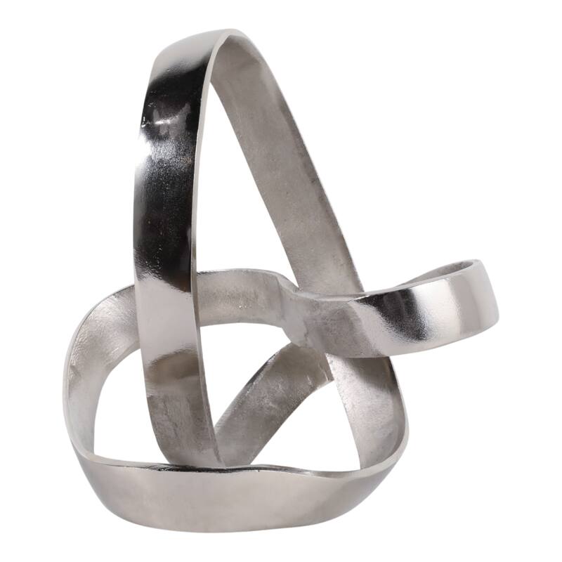 Decorative Aluminum Metal Knot Sculptural - 11"